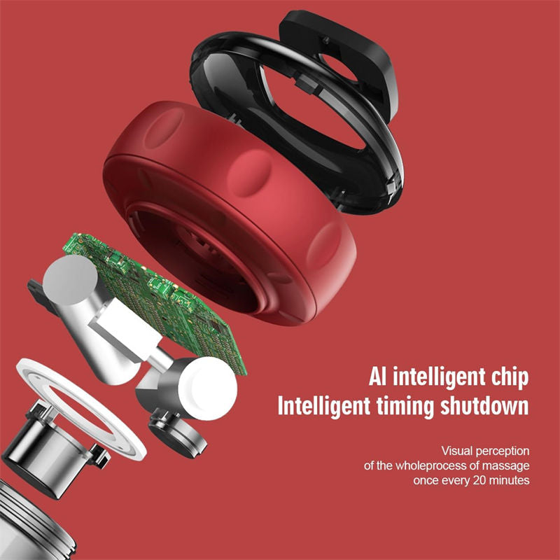 Beakey Smart Cupping Therapy Massager with Red Light for Muscle Relief-Red