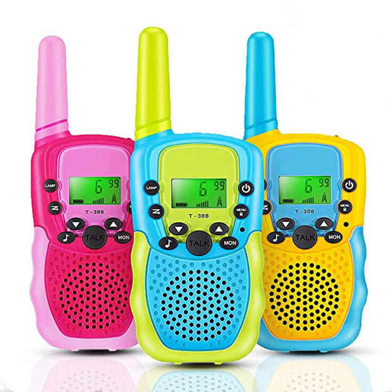 Beakey 3 Pack Walkie Talkies Kid Toy Long Range Handheld Radio Game Gifts-Multicolor