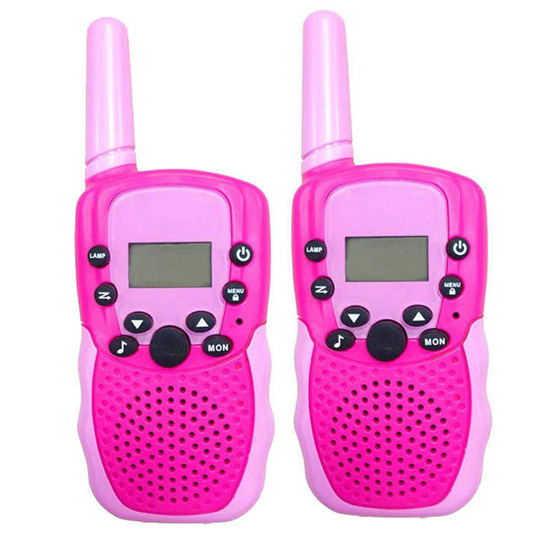 Beakey 2 Pack Walkie Talkies Kid Toy Long Range Handheld Radio Game Gifts-Pink