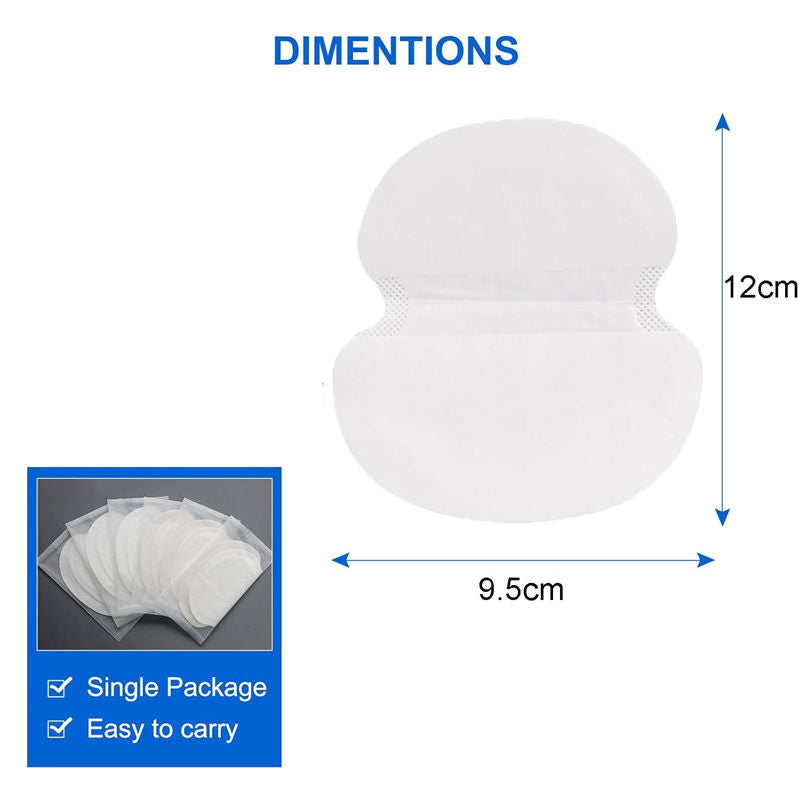 Beakey 100 Pcs Armpit Sweat Pads for Women And Man Comfortable Unflavored