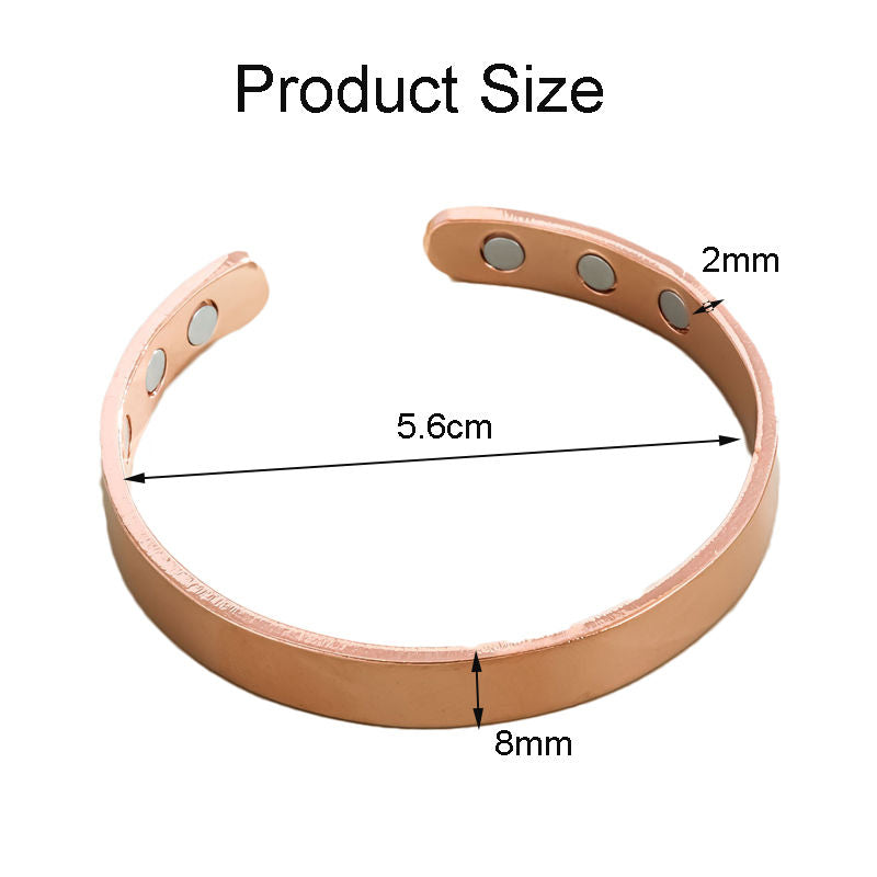Beakey Magnetic Therapy Bracelet Adjustable Jewelry Gifts for Women Men-Rose Gold