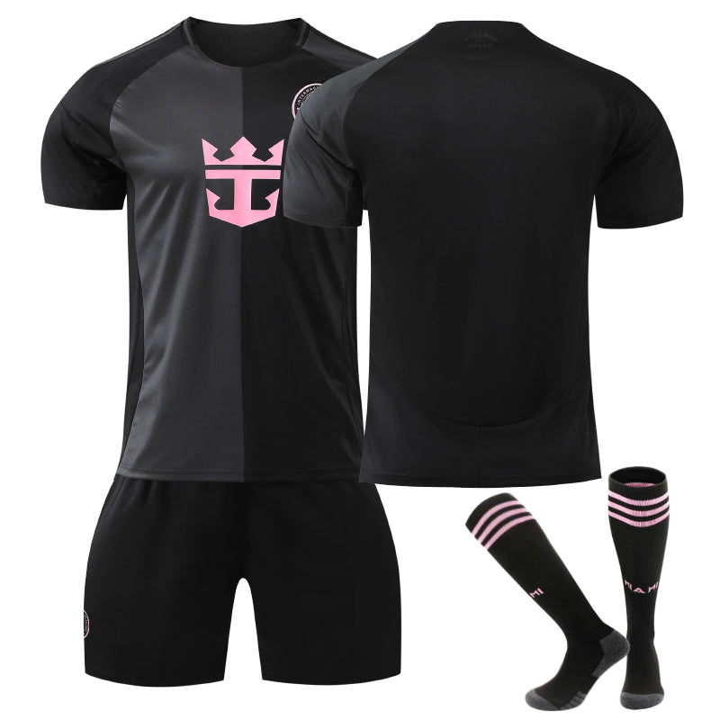Beakey Miami Away Soccer Jersey 3 Pcs Training Outfits for Kids Adult
