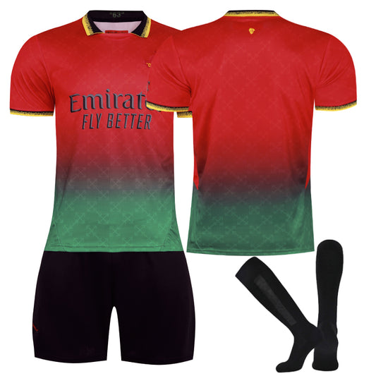 Beakey AC Joint Edition Jersey for Kids Adult 3 Pcs Soccer Training Outfits-Red