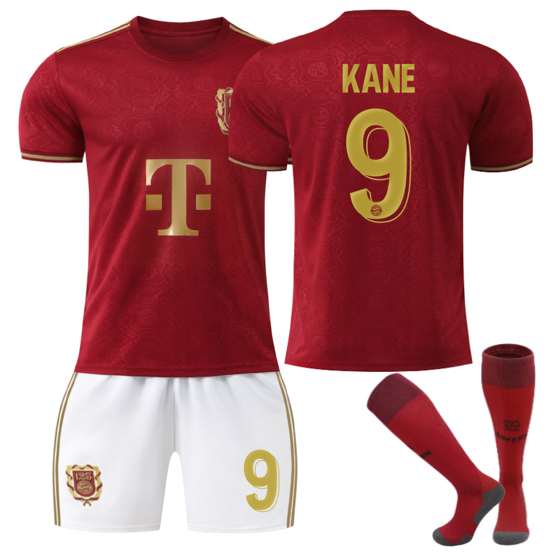 Beakey Bayern 125th Souvenir Edition KANE #9 Soccer Jersey for Kids Adult 3 Pcs Training Outfits