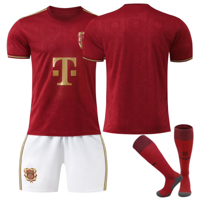 Beakey Bayern 125th Souvenir Edition Jersey for Kids Adult 3 Pcs Soccer Training Outfits