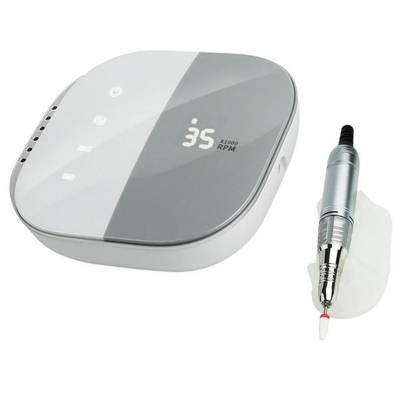 Beakey Electric Nail Drill Machine Set 35000RPM Rechargeable-Grey