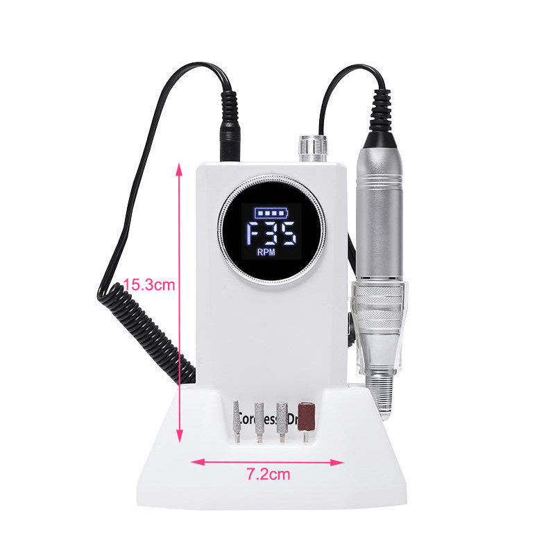 Beakey Electric Nail Drill 35000 RPM Portable Manicure Pedicure Kit with 6 Bits Stand