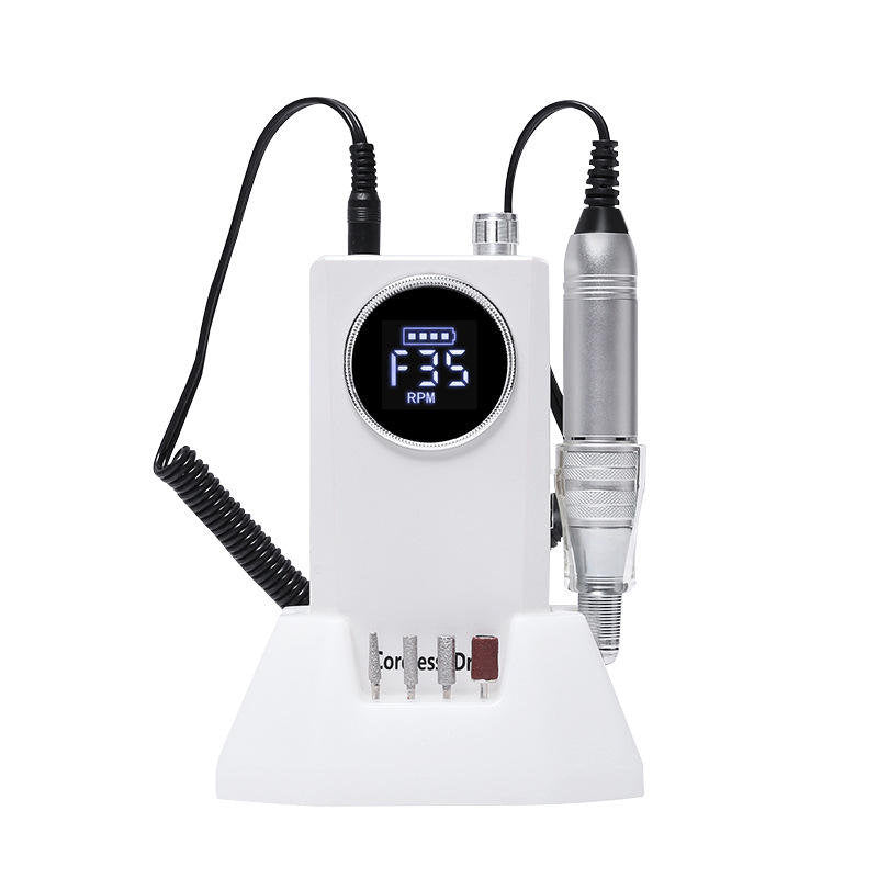 Beakey Electric Nail Drill 35000 RPM Portable Manicure Pedicure Kit with 6 Bits Stand