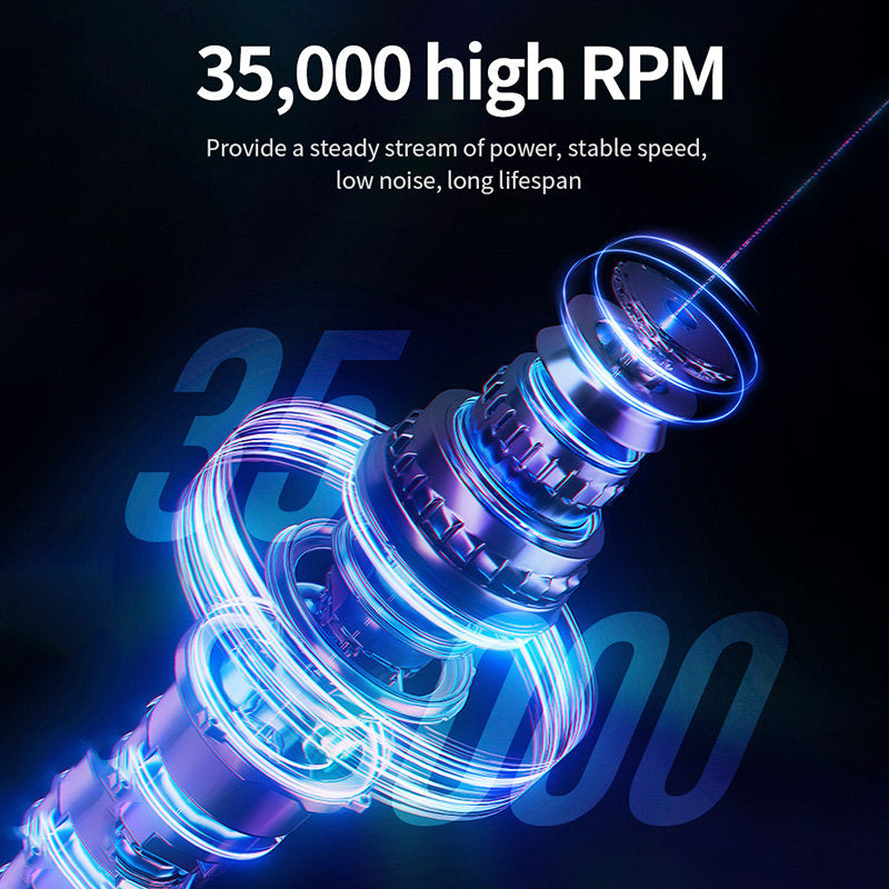 Beakey 35000 RPM Electric Nail Drill Kit with 6 Bits & Memory Acrylic-Blue