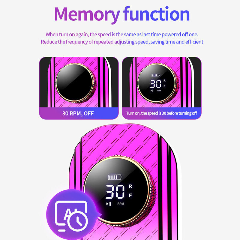 Beakey 35000 RPM Electric Nail Drill Kit with 6 Bits & Memory Acrylic-Green