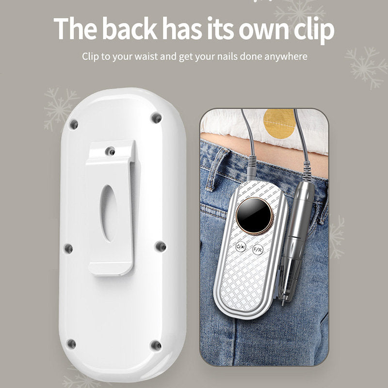 Beakey 35000 RPM Electric Nail Drill Kit with 6 Bits & Memory Acrylic-White