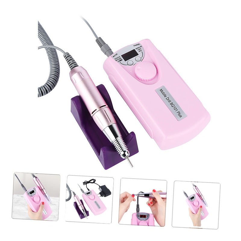 Beakey Electric Nail Grinding Set Portable Nail Drill Device for Manicure Pedicure Salon Use