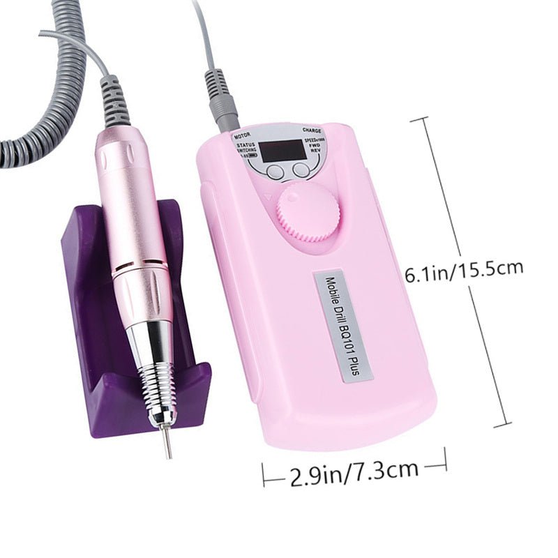 Beakey Electric Nail Grinding Set Portable Nail Drill Device for Manicure Pedicure Salon Use