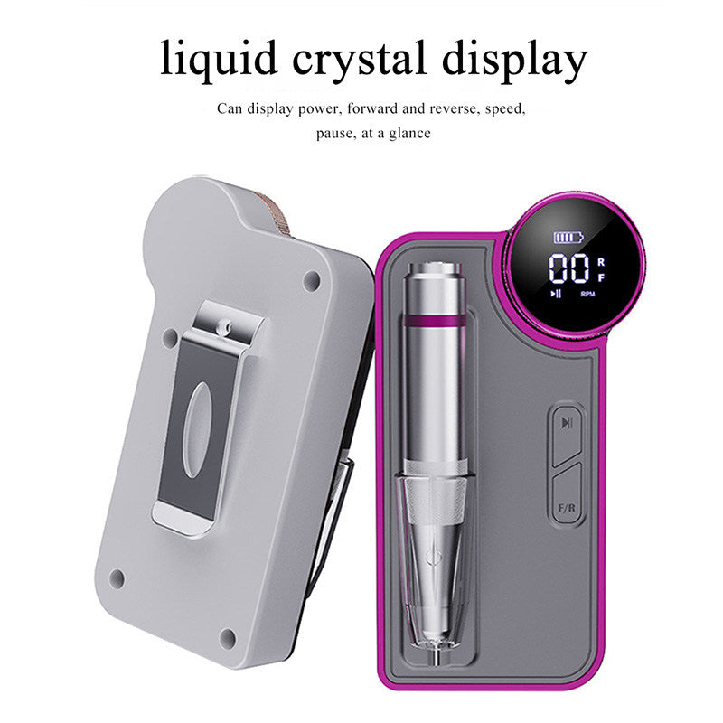 Beakey Electric Nail Grinding Set Professional Nail File Kit for Nail Artists DIY-Silver