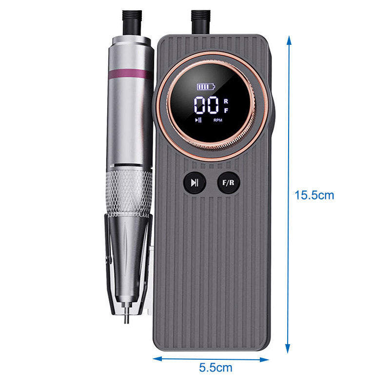 Beakey Electric Nail Drill Kit 35000RPM Pro Drill Nail E File Manicure Pedicure-Silver