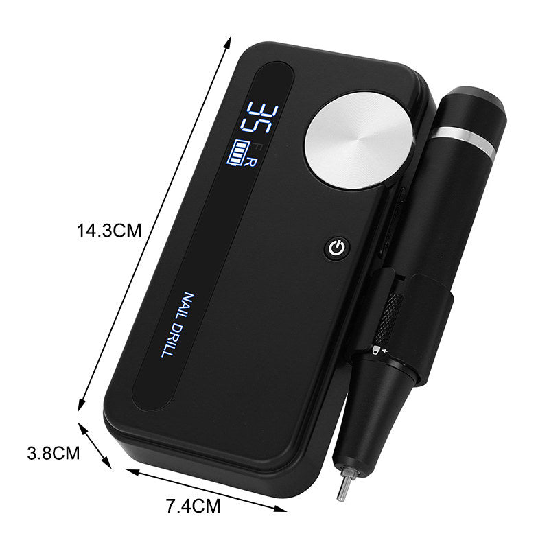 Beakey Electric Nail Drill Kit 35000RPM Pro Drill Nail E File Manicure Pedicure Polishing Tool-Black