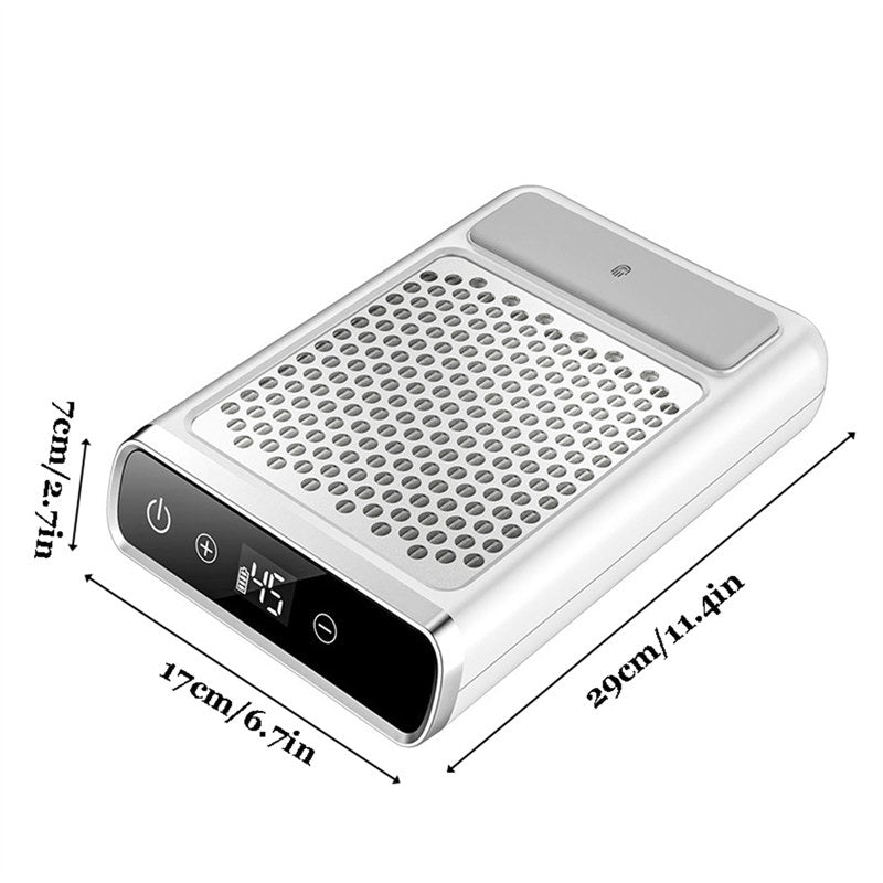 Beakey 80W Rechargeable Nail Dust Collector LED Touch Nail Vacuum Cleaner Fan Nail Art