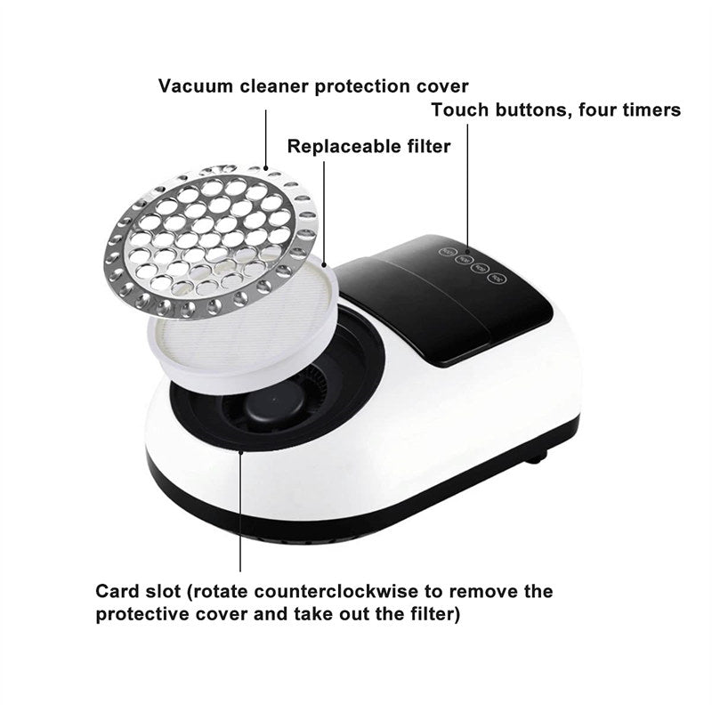 Beakey 2-in-1 UV LED Nail Lamp with Dust Collector 126W Nail Dryer Manicure Tool