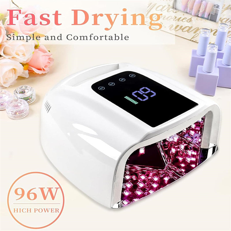 Beakey UV LED Nail Lamp Auto Sensor Gel Nail Dryer for Home Salon DIY Manicure-White