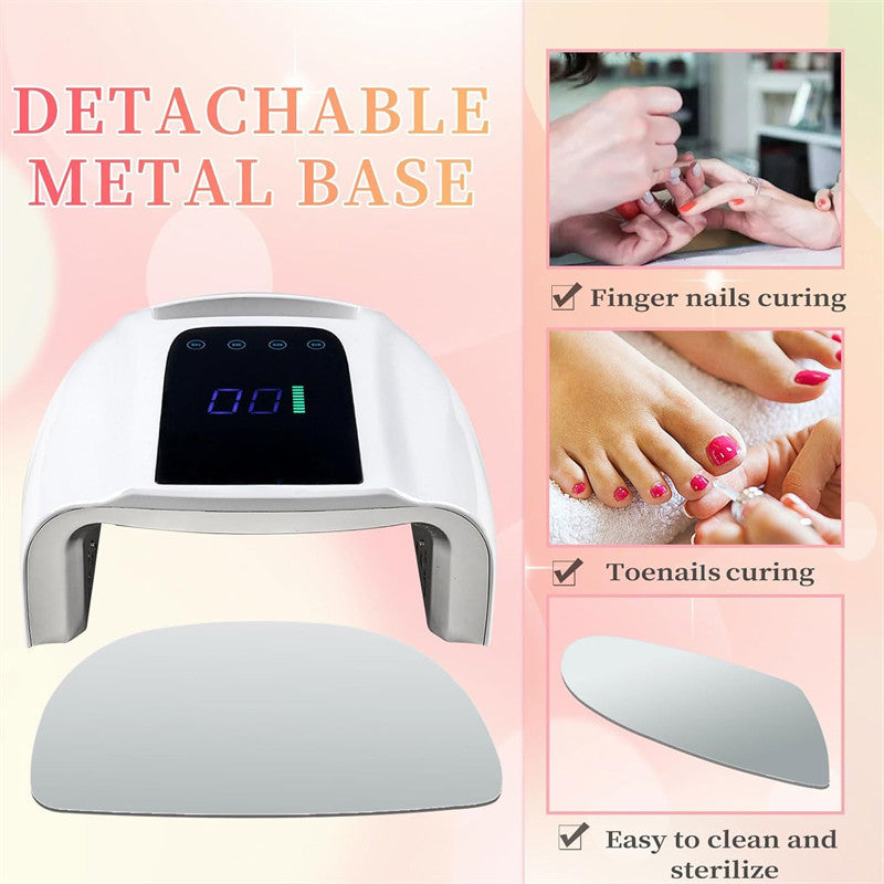 Beakey UV LED Nail Lamp Auto Sensor Gel Nail Dryer for Home Salon DIY Manicure-White
