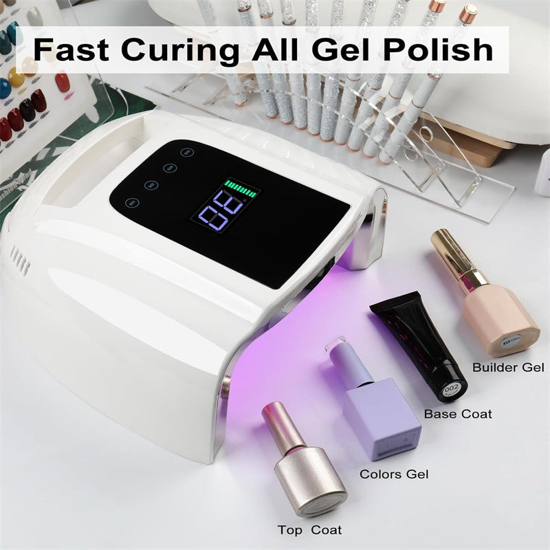Beakey UV LED Nail Lamp Auto Sensor Gel Nail Dryer for Home Salon DIY Manicure-White