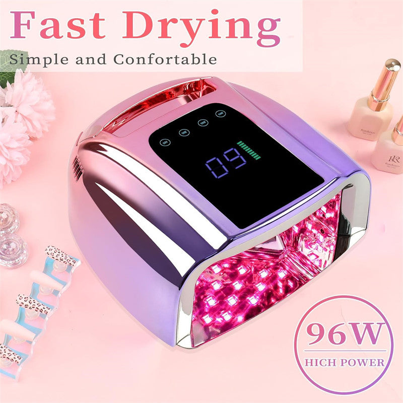 Beakey UV LED Nail Lamp Auto Sensor Gel Nail Dryer for Home Salon DIY Manicure-Purple