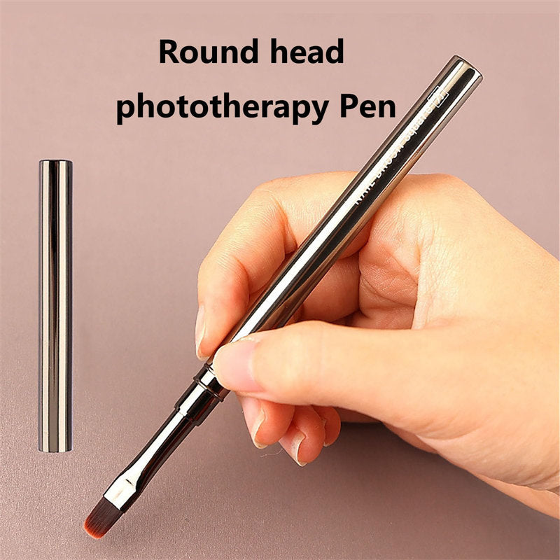 Beakey 12Pcs Nail Art Brushes Set Metal Handle Single PVC Tube Package for Salon Home Use