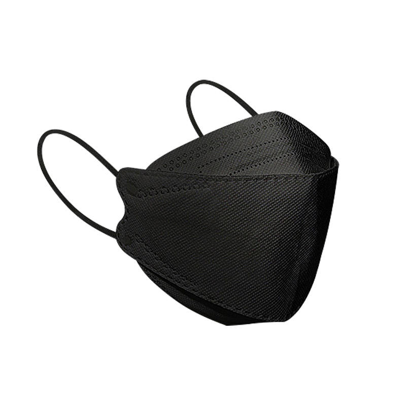 Beakey 4-Ply Breathable 3D Face Masks 50 Pcs for Adults-Black