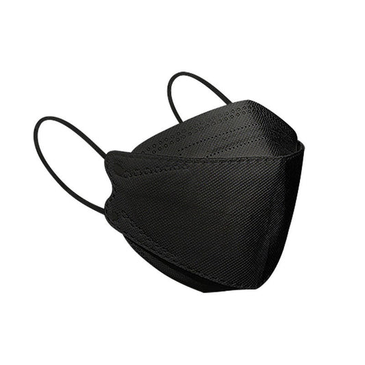 Beakey 4-Ply Breathable 3D Face Masks 50 Pcs for Adults-Black