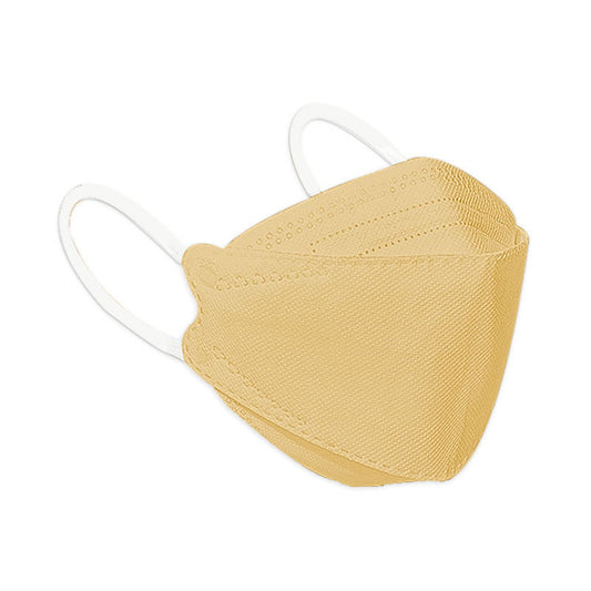 Beakey 4-Ply Breathable 3D Face Masks 50 Pcs for Adults-Yellow