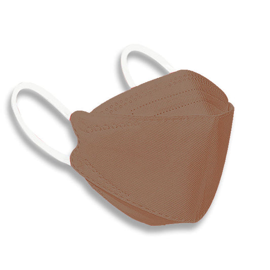 Beakey 4-Ply Breathable 3D Face Masks 50 Pcs for Adults-Khaki