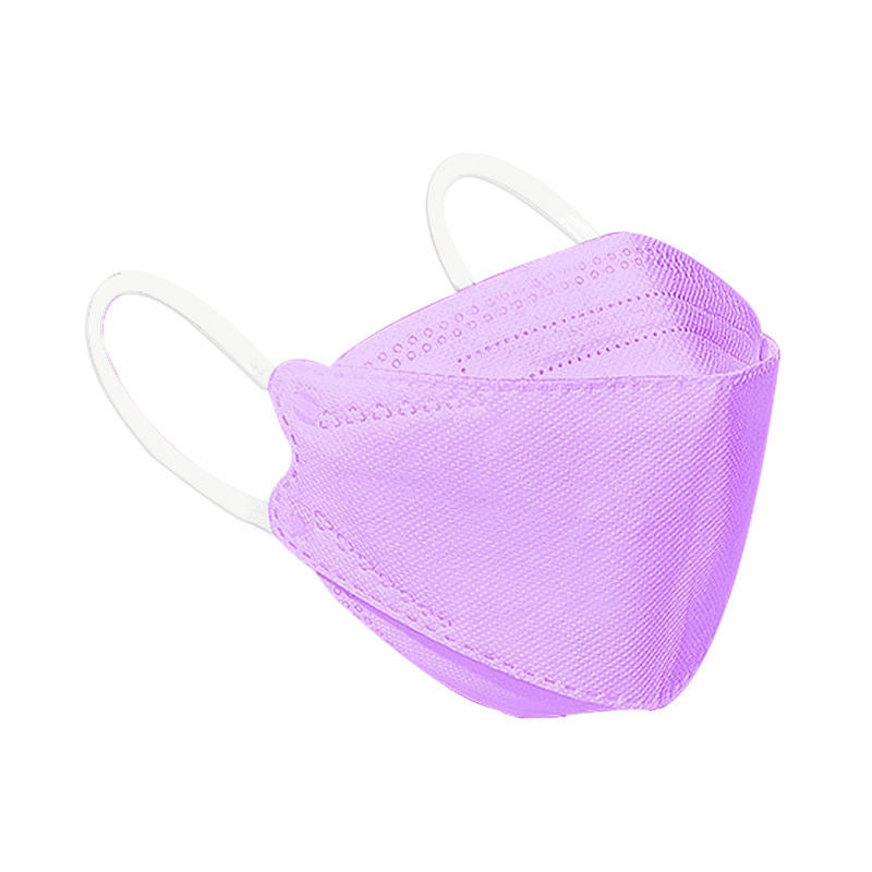 Beakey 4-Ply Breathable 3D Face Masks 50 Pcs for Adults-Light Purple