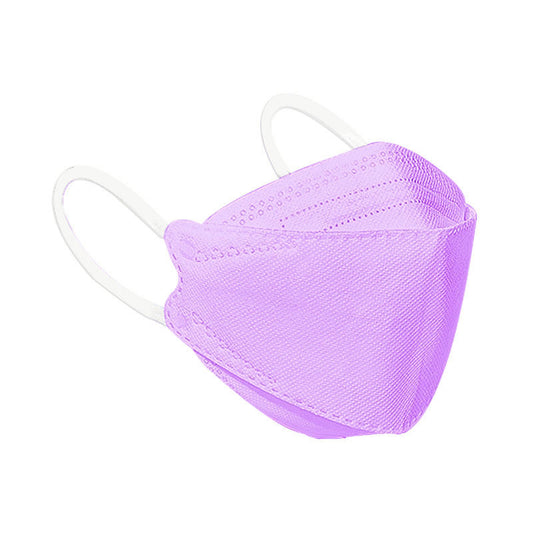 Beakey 4-Ply Breathable 3D Face Masks 50 Pcs for Adults-Light Purple