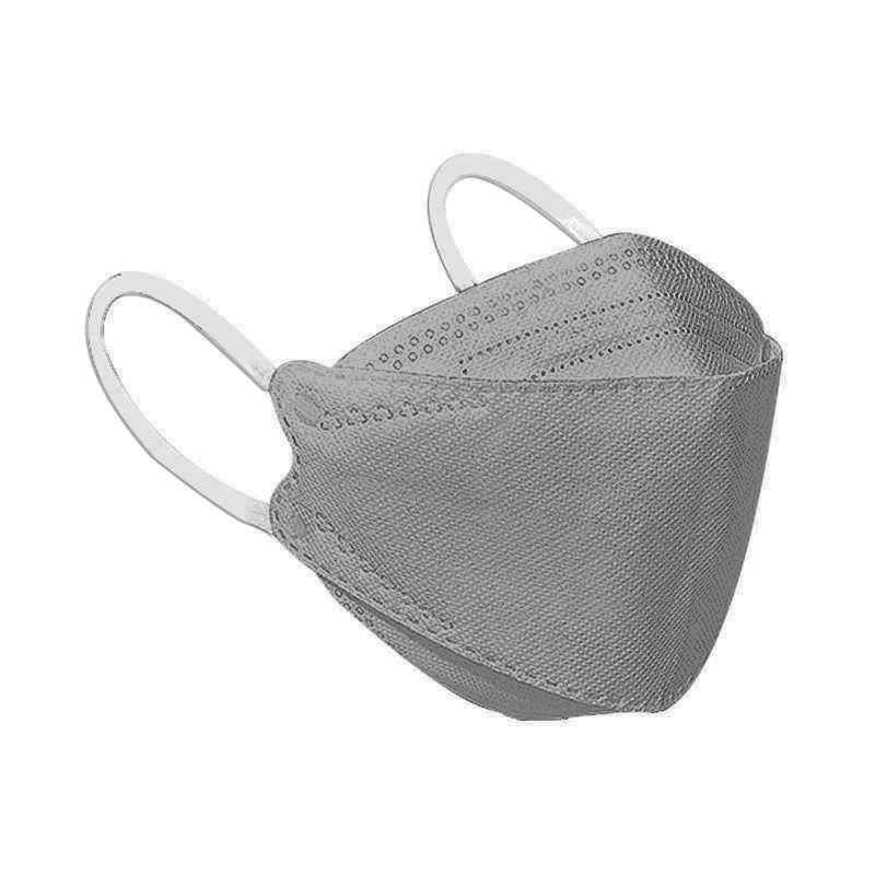 Beakey 4-Ply Breathable 3D Face Masks 50 Pcs for Adults-Dark Gray