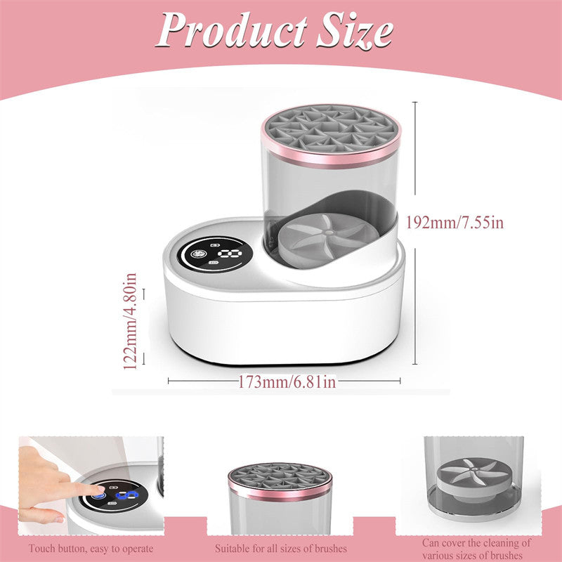 Beakey Electric Makeup Brush Cleaner Machine Automatic Spinning Washing For All Size Brush