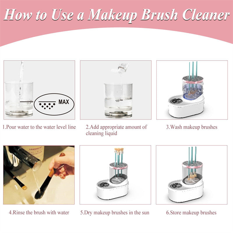Beakey Electric Makeup Brush Cleaner Machine Automatic Spinning Washing For All Size Brush