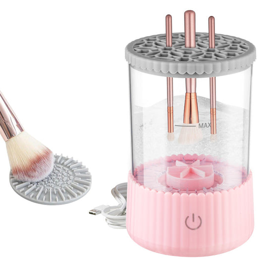 Beakey 2 IN 1 Electric Makeup Brush Cleaner Deep Cleaning All Types of Brushes for Makeup Lovers-Pink