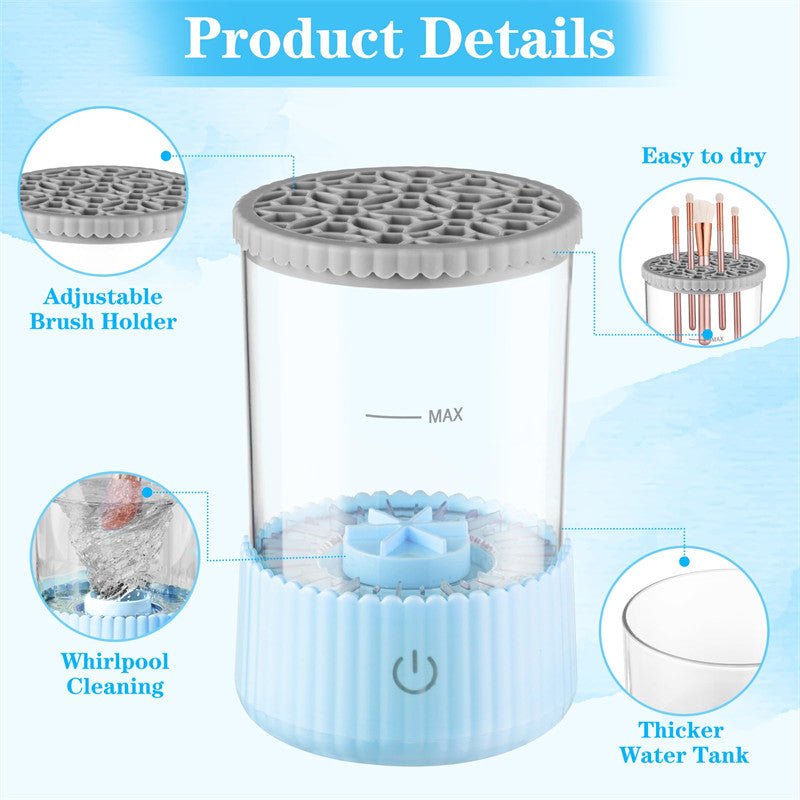 Beakey 2 IN 1 Electric Makeup Brush Cleaner Deep Cleaning All Types of Brushes for Makeup Lovers-Blue