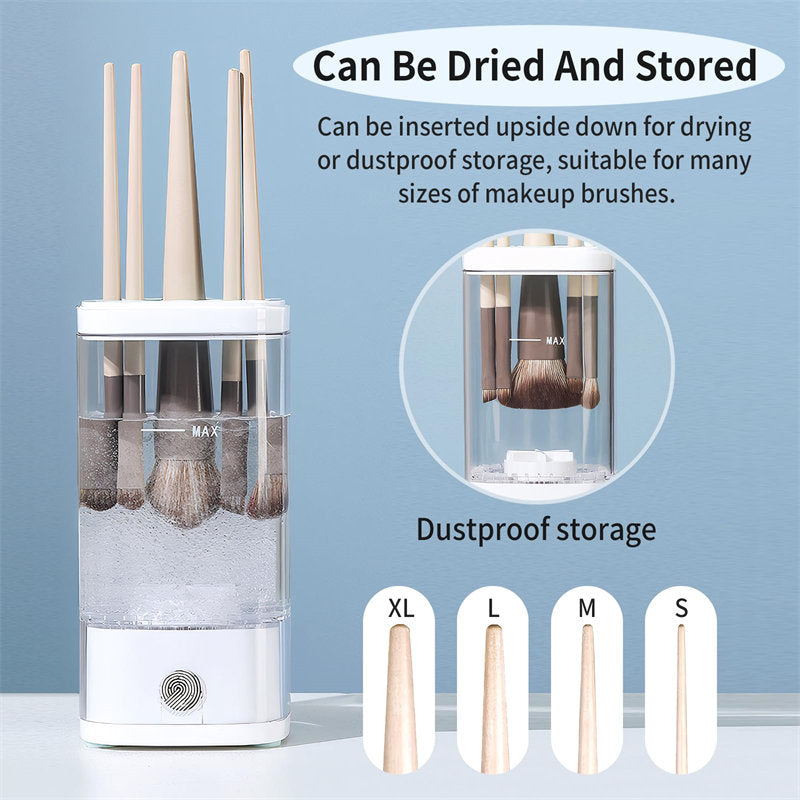 Beakey 2in1 Electric Makeup Brush Cleaner Quick Efficient Cleaner Machine for All Types of Brushes