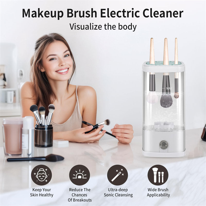 Beakey 2in1 Electric Makeup Brush Cleaner Quick Efficient Cleaner Machine for All Types of Brushes