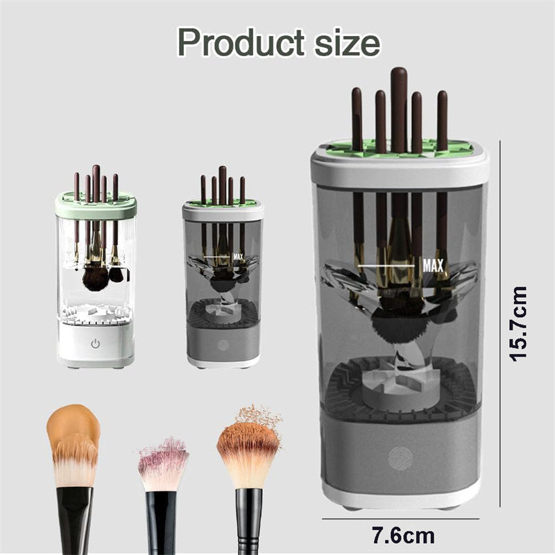 Beakey 3in1 Electric Makeup Brush Cleaner Spinning Washer Drying Sterilizing for Beauty Lovers-Grey