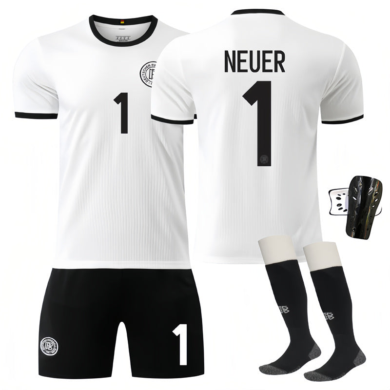 Beakey Germany 125 Anniversary NEUER #1 Soccer Jersey Kids Adult 4Pcs Jersey Kits