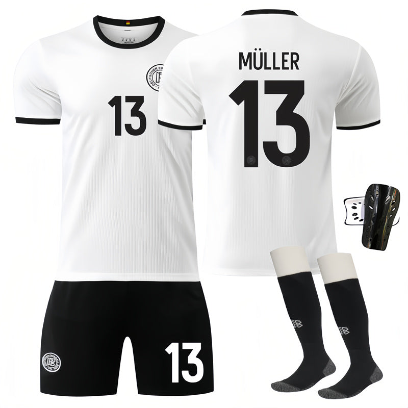 Beakey Germany 125 Anniversary MULLER #13 Soccer Jersey Kids Adult 4Pcs Jersey Kits