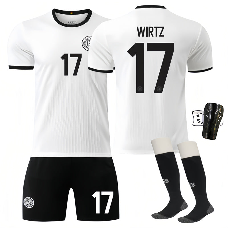 Beakey Germany 125 Anniversary WIRTZ #17 Soccer Jersey Kids Adult 4Pcs Jersey Kits