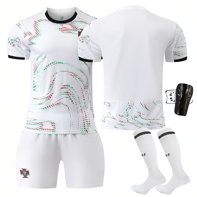 Beakey Portugal Away Jersey Soccer Jersey Kids Adult 4Pcs Jersey Kits