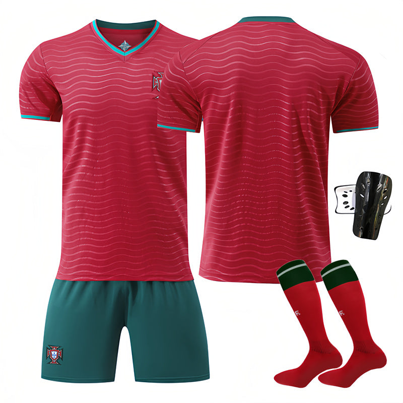Beakey Portugal Special Jersey Soccer Jersey Kids Adult 4Pcs Jersey Kits