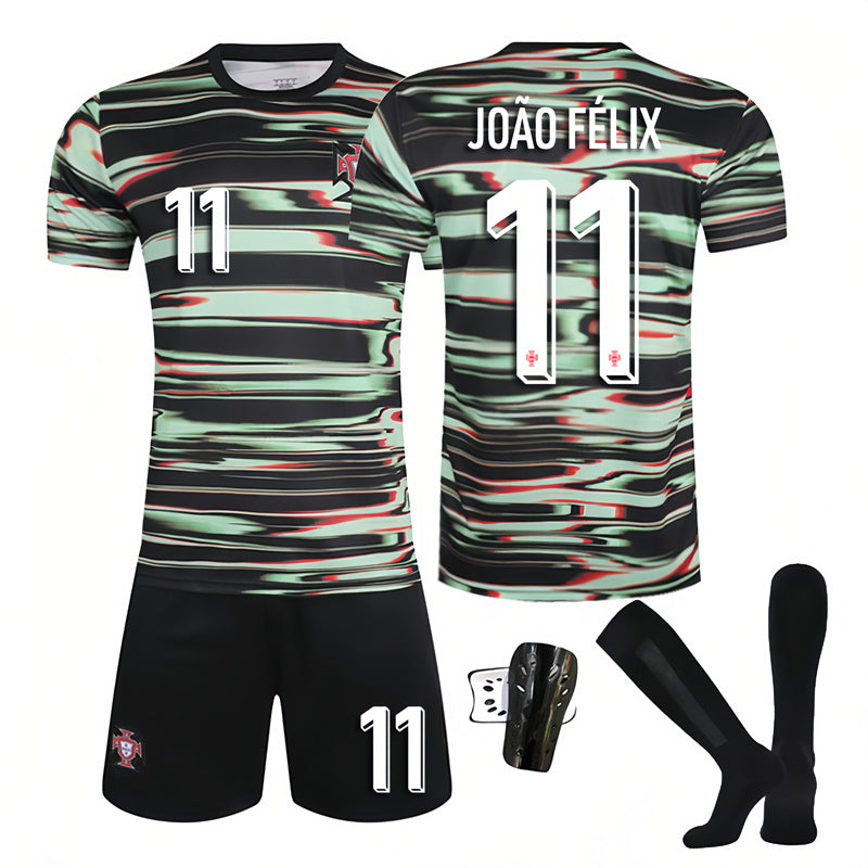 Beakey Portugal Camo Training Uniform Jersey JOAO FELIX #11 Soccer Jersey Kids Adult 4Pcs Jersey Kits