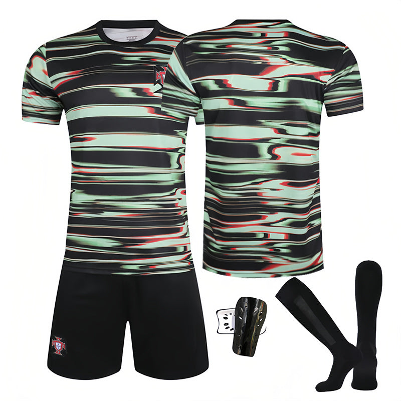 Beakey Portugal Camo Training Uniform Jersey Soccer Jersey Kids Adult 4Pcs Jersey Kits