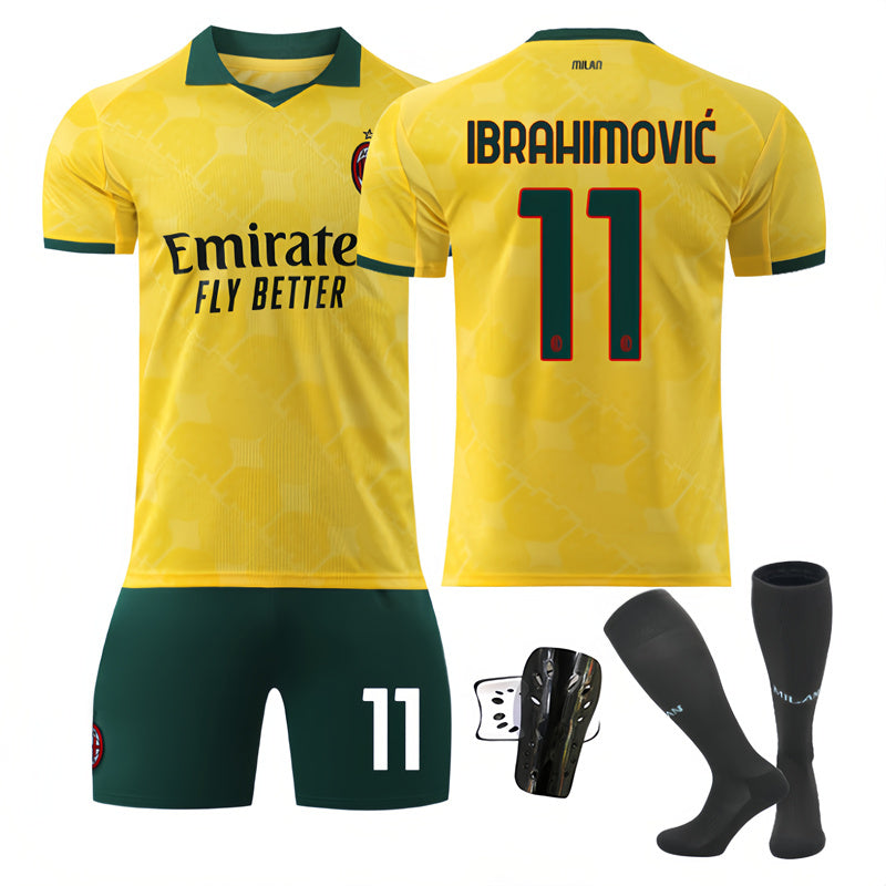 Beakey AC Milan Second Away Jersey IBRAHIMOVIC #11 Soccer Jersey Kits for Adult Kids