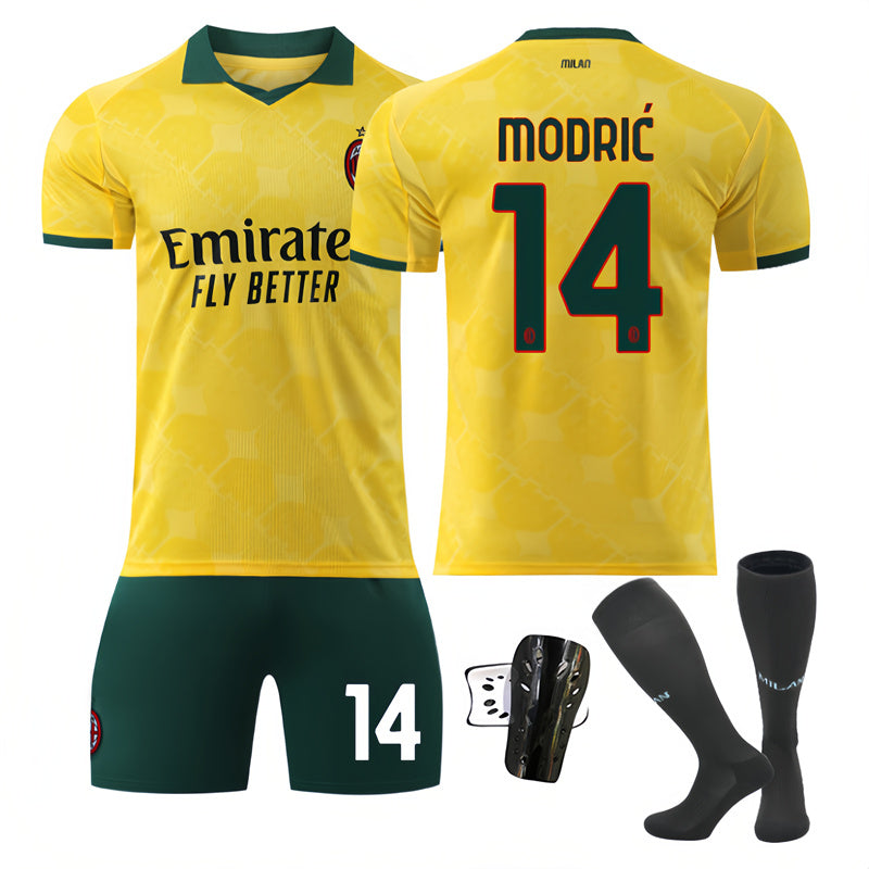 Beakey AC Milan Second Away Jersey MODRIC #14 Soccer Jersey Kits for Adult Kids